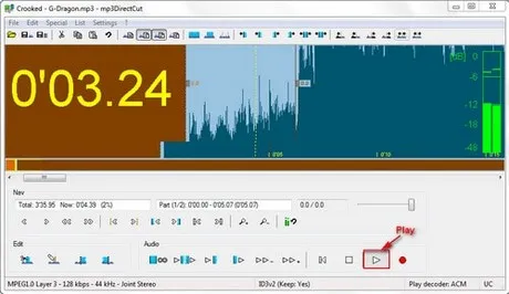 Hướng dẫn sử dụng phần mềm Mp3DirectCut cắt nhạc