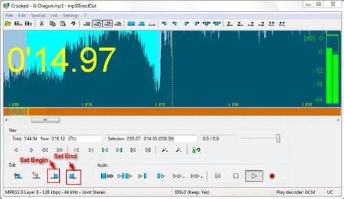 Hướng dẫn sử dụng phần mềm Mp3DirectCut cắt nhạc