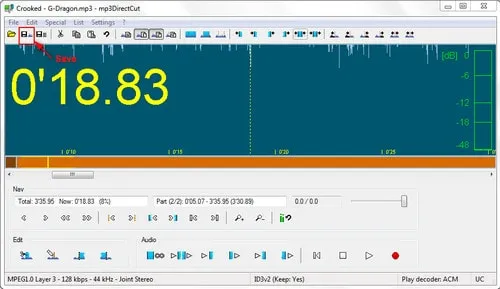 Hướng dẫn sử dụng phần mềm Mp3DirectCut cắt nhạc