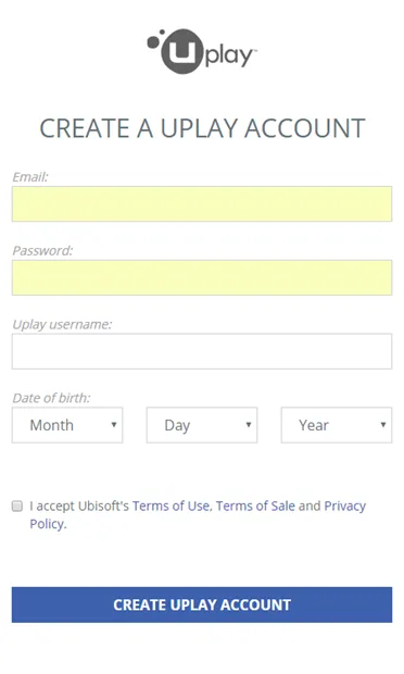 Hướng dẫn Tạo Tài Khoản Uplay và Ubisoft Club