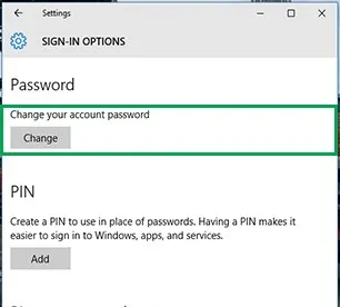 Thay đổi mật khẩu tài khoản Windows 10