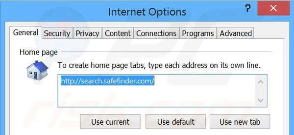 Hướng dẫn Xóa, gỡ bỏ SafeFinder & Search.SafeFinder.com trên trình duyệt