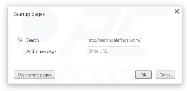 Hướng dẫn Xóa, gỡ bỏ SafeFinder & Search.SafeFinder.com trên trình duyệt