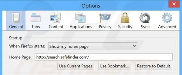 Hướng dẫn Xóa, gỡ bỏ SafeFinder & Search.SafeFinder.com trên trình duyệt