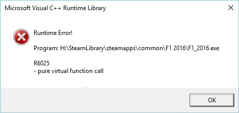 Khắc phục: Lỗi Microsoft Visual C ++ Runtime Library – Runtime Error R6025