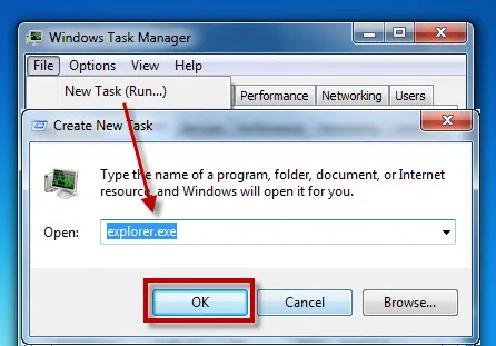 Khởi động lại Windows Explorer khi lỗi Not Responding