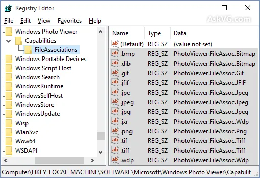 Khôi phục “Windows Photo Viewer” về mặc định trong Windows 10