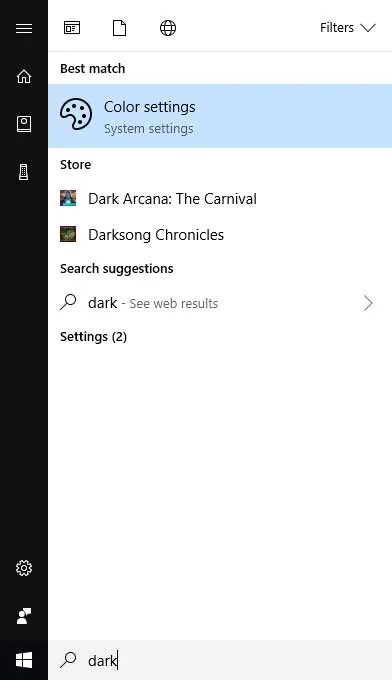 Kích hoạt chế độ Dark Theme trong Windows 10