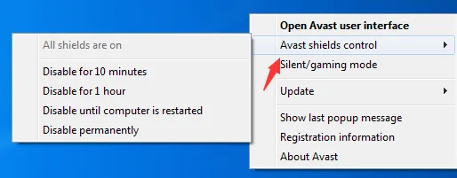 Làm cách nào để tắt Avast Tạm thời trong Windows 10/8/7 ?