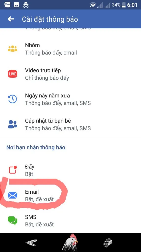 Làm thế nào để ngăn chặn thông báo từ Facebook gửi đến Gmail,Yahoo mà mình đăng ký?