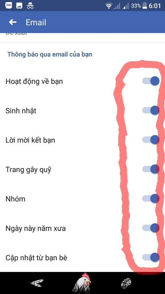 Làm thế nào để ngăn chặn thông báo từ Facebook gửi đến Gmail,Yahoo mà mình đăng ký?