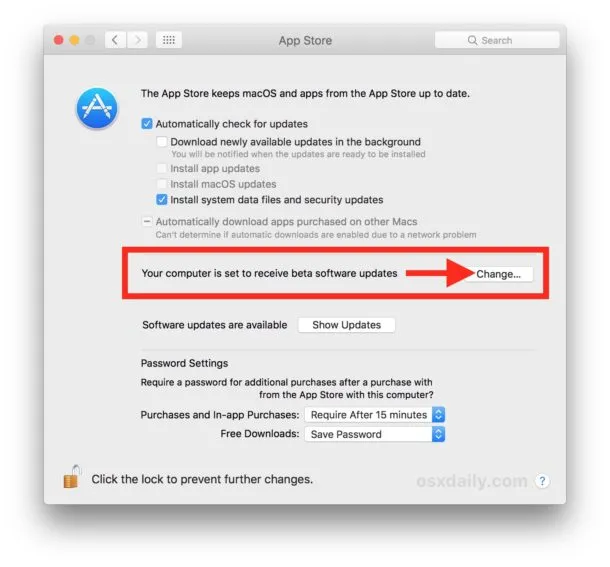 Làm thế nào để ngừng nhận bản cập nhật phần mềm MacOS Beta