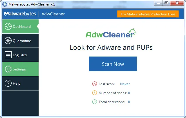 Malwarebytes AdwCleaner 7.2.5.0 – Loại bỏ phần mềm quảng cáo trong trình duyệt Web