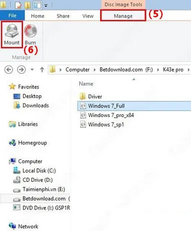 Mẹo mở file .ISO trong Windows 8 không cần phần mềm