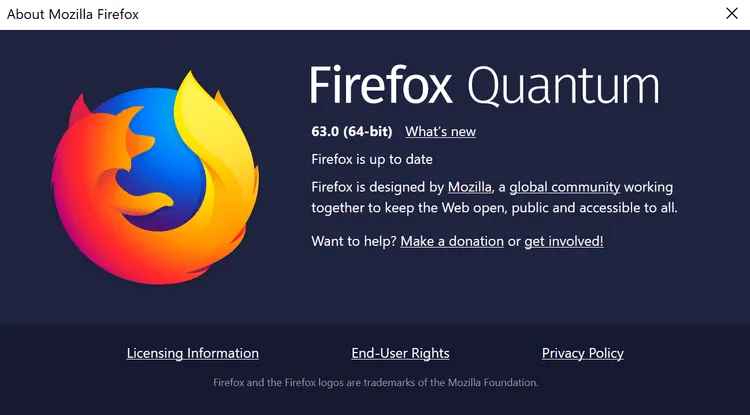 Mozilla Firefox 63.0.3 (Phiên bản mới nhất)