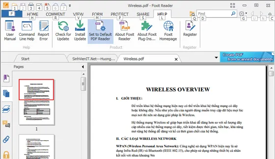 Phần mềm đọc file pdf tốt nhất – Foxit Reader