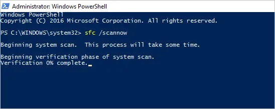 Quét và Sửa các tệp hỏng trong Windows 10 với PowerShell