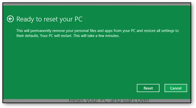 Sử dụng Refresh và Reset cài đặt lại máy tính Win 8