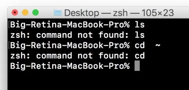 Sửa lỗi “Command Not Found” trong Mac Command Line