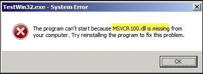 Sửa lỗi “MSVCR100.dll Is Missing” trong Windows