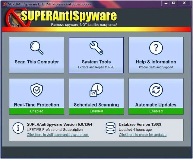 SUPERAntiSpyware Professional 8.0.1026 – Tìm diệt mã độc trên hệ thống