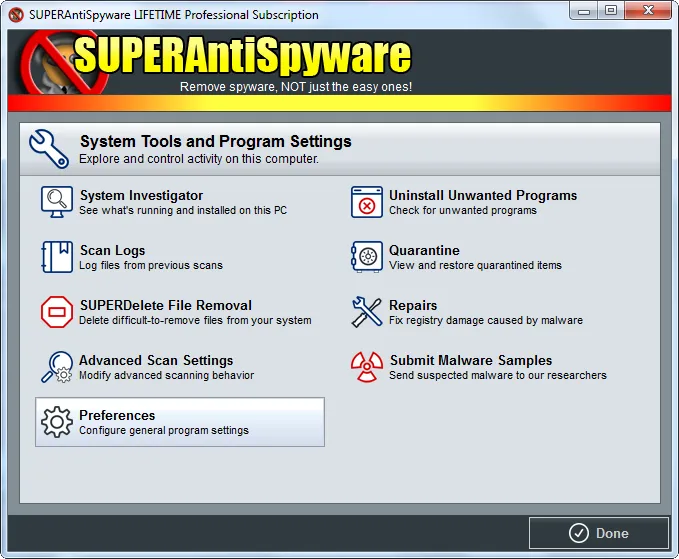 SUPERAntiSpyware Professional 8.0.1026 – Tìm diệt mã độc trên hệ thống