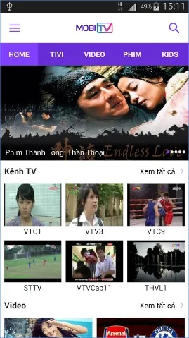 xem tivi online MobiTV cho android