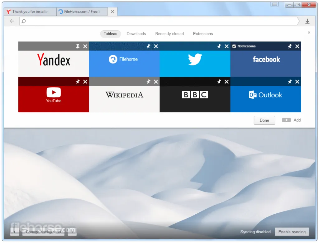 Tải Yandex Browser 19.1- Trình duyệt web tốc độ cao