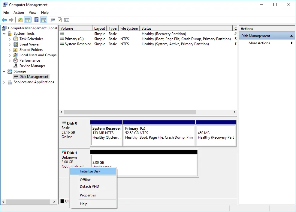 Tạo VHD (Virtual Hard Disk) trong Windows