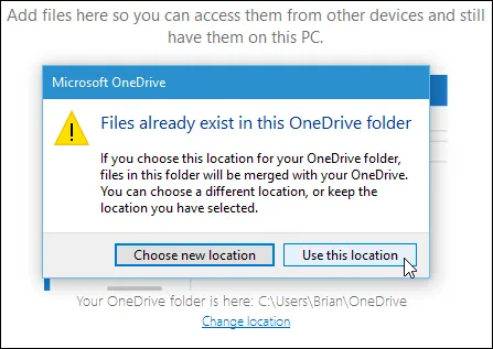 Thay đổi thư mục OneDrive mặc định trong Windows 10