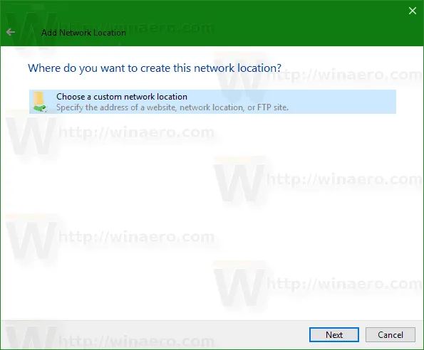 Thêm Network Location đến This PC trong Windows 10