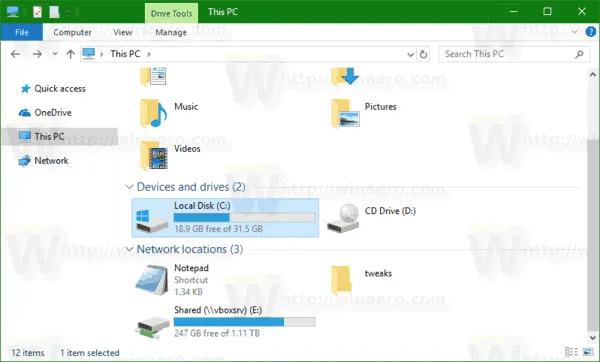 Thêm Network Location đến This PC trong Windows 10