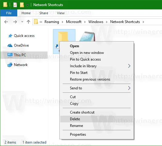 Thêm Network Location đến This PC trong Windows 10