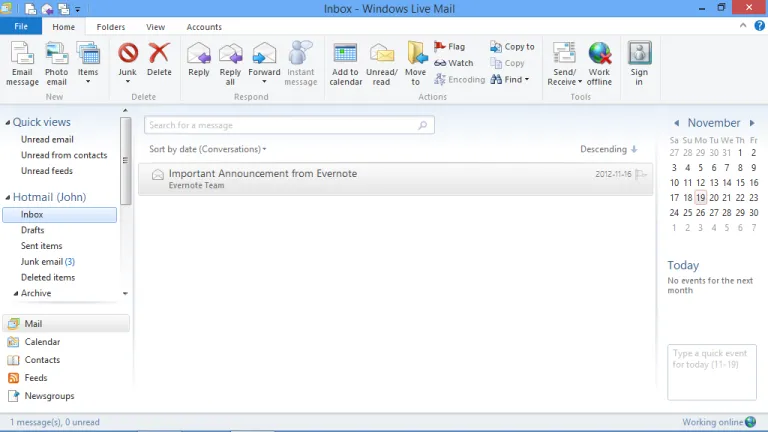 Thêm tài khoản email khác vào Windows Live Mail