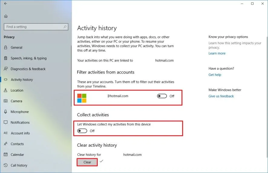 Vô hiệu hóa Timeline trên Windows 10