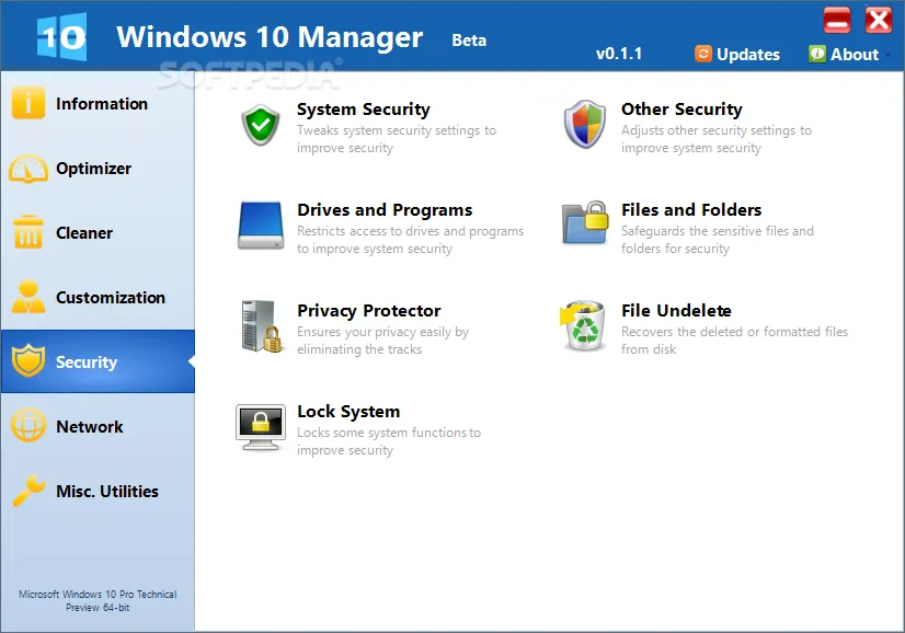 Windows 10 Manager 2.3.8 – Tối ưu, tùy chỉnh, tăng tốc Windows 10