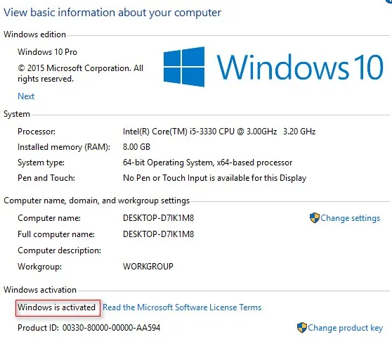 Windows 10 Product Key miễn phí cho Windows 10 Home, Education ,Pro